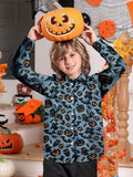 Boys Halloween Ghost Pumpkin Long Sleeve Button-Up Shirt Size 7-8 by Deal US