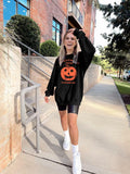 KIMSOONG Womens Oversized Halloween Pumpkin Sweatshirt Apricot Size XL by Deal US