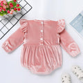 Infant Baby Girl Velvet Romper Pink Christmas Outfit Size 6-12M by Deal US
