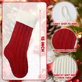 Geyoga 6 Pcs Dog Christmas Stocking Red White Knitted 18in Large Set by Deal US