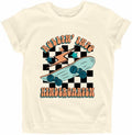 FAYALEQ Rollin Into Kindergarten Shirt Beige Kids Tee - Size 5-6 by Deal US
