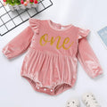 Infant Baby Girl Velvet Romper Pink Christmas Outfit Size 6-12M by Deal US
