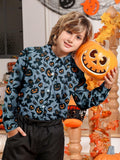 Boys Halloween Ghost Pumpkin Long Sleeve Button-Up Shirt Size 7-8 by Deal US