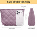 E-Tree Makeup Organizer Bag Soft-sided Zippered Pouch Purple by Deal US