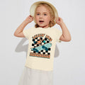FAYALEQ Rollin Into Kindergarten Shirt Beige Kids Tee - Size 5-6 by Deal US