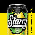 BestBy02/25 Starry Zero Sugar Lemon Lime Soda Caffeine Free Mini Cans 7.5oz 10pk by Deal US
