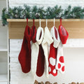 Geyoga 6 Pcs Dog Christmas Stocking Red White Knitted 18in Large Set by Deal US