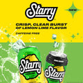 BestBy02/25 Starry Zero Sugar Lemon Lime Soda Caffeine Free Mini Cans 7.5oz 10pk by Deal US