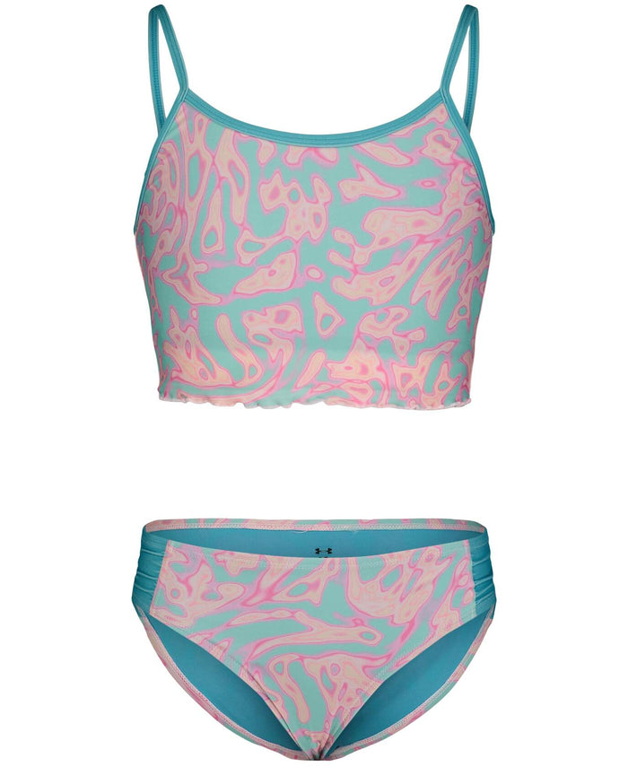 Under Armour Girls Two-Piece Bikini Set Pink Sugar Lava Size 4 US by Deal US