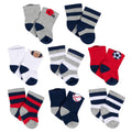 Gerber Baby Wiggle-Proof Socks Sports Blue 8-Pair Size 3-6 Months by Deal US