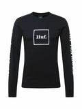HUF Mens Domestic LS Tee T-Shirt Black Size Small US by Deal US