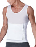 NonEcho Mens Body Shaper Slimming Vest Tummy Control Compression Top Black - XXL by Deal US