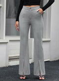 EVALESS Business Dress Work Pants High Waisted Slim Flare Dark Grey Size M by Deal US