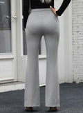 EVALESS Business Dress Work Pants High Waisted Slim Flare Dark Grey Size M by Deal US