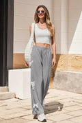 Yousify Women's Wide Leg Sweatpants High Waisted Baggy with Pockets - Size XXL by Deal US