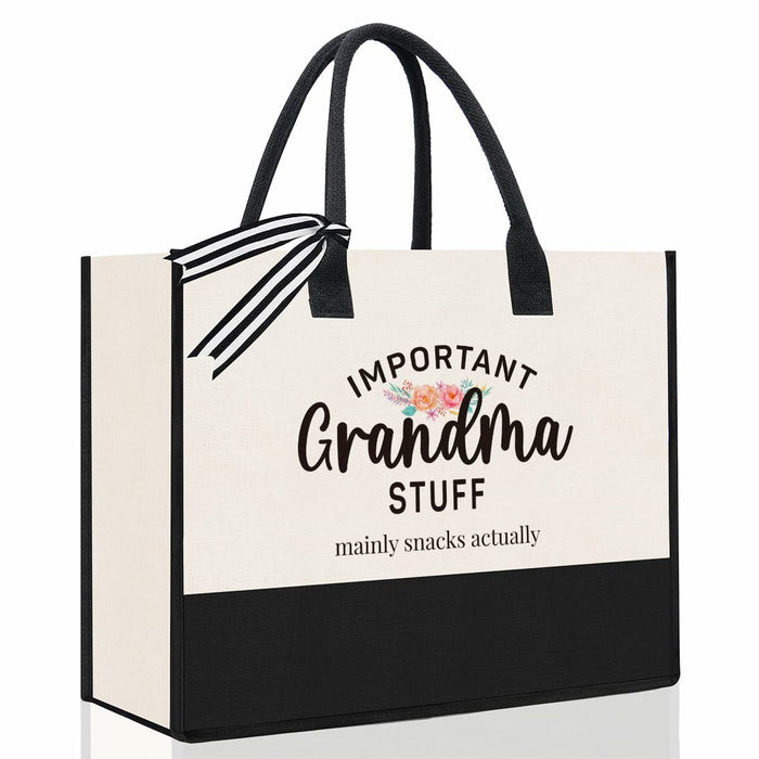 YUANHAO Grandma Tote Bag Large Beach Travel Gift Mothers Day Nana Gift by Deal US