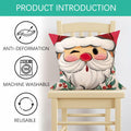 Fjfz Christmas Santa Mrs Claus Throw Pillow Covers 20x20 Green Set of 4 by Deal US