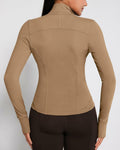 AVGO Women's Zip Up Lightweight Yoga Athletic Jacket Cream Coffee Size XS by Deal US