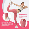 BHRIWRPY 4-Pack Girl Yoga Leggings with 2 Pockets-Active Workout Pants, Black XL by Deal US