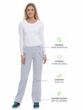 Healing Hands Women's Scrub Pant Tori Cargo 5 Pockets 2-Way Stretch Grey - 2XL by Deal US