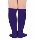 Zando Kids Soccer Socks Cotton Purple Size 6-8 by Deal US