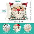 Fjfz Christmas Santa Mrs Claus Throw Pillow Covers 20x20 Green Set of 4 by Deal US