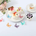 THJ 48Pcs Edible Wafer Paper Butterflies Cake Decoration Mix Color by Deal US