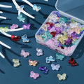 DanLingJewelry 100 pcs Random Color Glass Butterfly Beads for Jewelry Crafts by Deal US