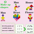 Wooden Blocks Magnetic Puzzle Game Montessori Toy Colorful 3D Brain Teaser by Deal US