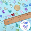 DanLingJewelry 100 pcs Random Color Glass Butterfly Beads for Jewelry Crafts by Deal US
