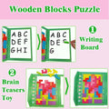 Wooden Blocks Magnetic Puzzle Game Montessori Toy Colorful 3D Brain Teaser by Deal US
