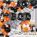 Halloween DIY Party Supplies Arch Kit with Cobweb BOO Spider Skeleton Balloons by Deal US