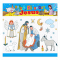 Outus Happy Birthday Jesus Banner Backdrop Christmas Nativity 6x6 ft by Deal US