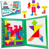 Wooden Blocks Magnetic Puzzle Game Montessori Toy Colorful 3D Brain Teaser