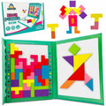 Wooden Blocks Magnetic Puzzle Game Montessori Toy Colorful 3D Brain Teaser by Deal US