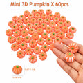 M2cbridge Halloween Resin Candy Corn Mini Ghost Pumpkin Charms 3D 60pcs by Deal US
