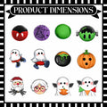 Bolisom 36 Pc Halloween Christmas Tree Ornaments Ghost Pumpkin Gold Rope by Deal US