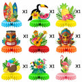 Didazay 9 Pcs Luau Hawaiian Honeycomb Table Centerpieces Tropical Party by Deal US