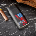 WANTHER Leather Cigar Case Travel Humidor Kit Cedar-Lined Accessories by Deal US