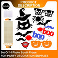 Happy Halloween Photo Booth Props Boo Bat Hat Party Favors Pack of 14 by Deal US