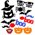 Happy Halloween Photo Booth Props Boo Bat Hat Party Favors Pack of 14 by Deal US