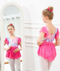 Idgreatim Girls Dance Leotard Butterflies Ballet Outfit with Skirt Size 8-9 by Deal US