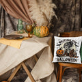 Nogrit Halloween Pillow Cover 18x18 Gothic Plaid Skeleton Pumpkin Black by Deal US