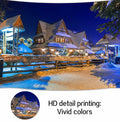 Snow Village Backdrop Xmas Pine Trees Night Scenery Banner 8x6ft by Deal US