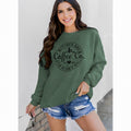IZYJOY Witches Brew Coffee Oversized Sweatshirt Women Green Size Small by Deal US