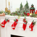 Shinymoon 12 Pcs 7" Faux Fur Christmas Stockings Red Small Furry Xmas Decor by Deal US