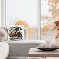 Nogrit Halloween Pillow Cover 18x18 Gothic Plaid Skeleton Pumpkin Black by Deal US