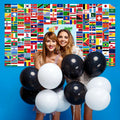 Maitys World Flags Banner Country Flags Backdrop with Brass Grommets by Deal US