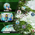 Bee Christmas Ornaments 2024 Acrylic Hanging Decor Indoor Outdoor by Deal US