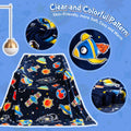 Boulou Glow in The Dark Galaxy Space Blanket Star Planet Decor 50x60 by Deal US
